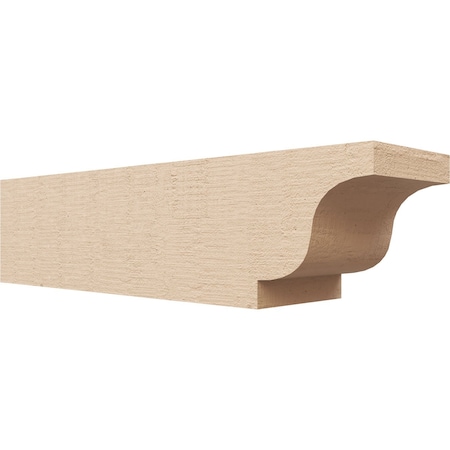 Ekena Millwork 4in. W x 4in. H x 16in. L Newport Woodgrain TimberThane Rafter Tail, Primed Tan RFTUR04X04X16NEWRCPR